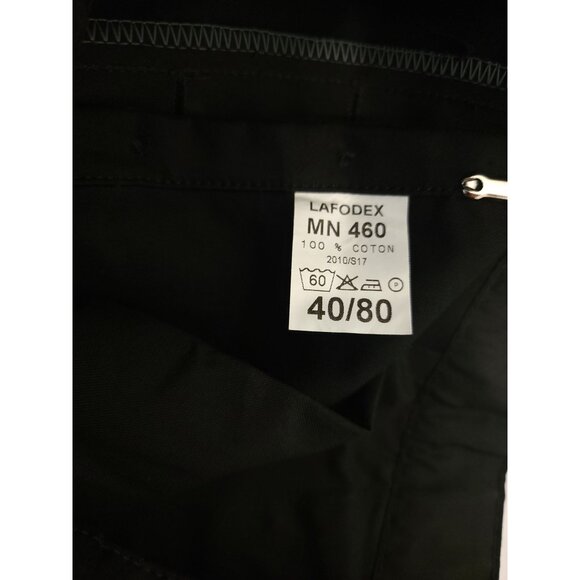 NWOT LAFODEX Black Heavy Cotton Chef Utility Chore Uniform Pants 30x32 - Picture 8 of 9